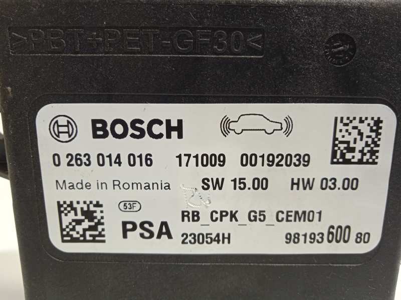 Recambio de modulo electronico para peugeot 3008 1.6 blue-hdi fap referencia OEM IAM 9819360080  0263014016