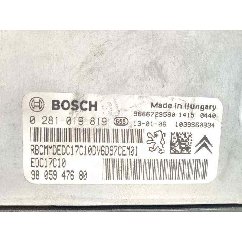 Recambio de centralita motor uce para citroën c3 picasso exclusive referencia OEM IAM 9805947680 9666729580 0281019819