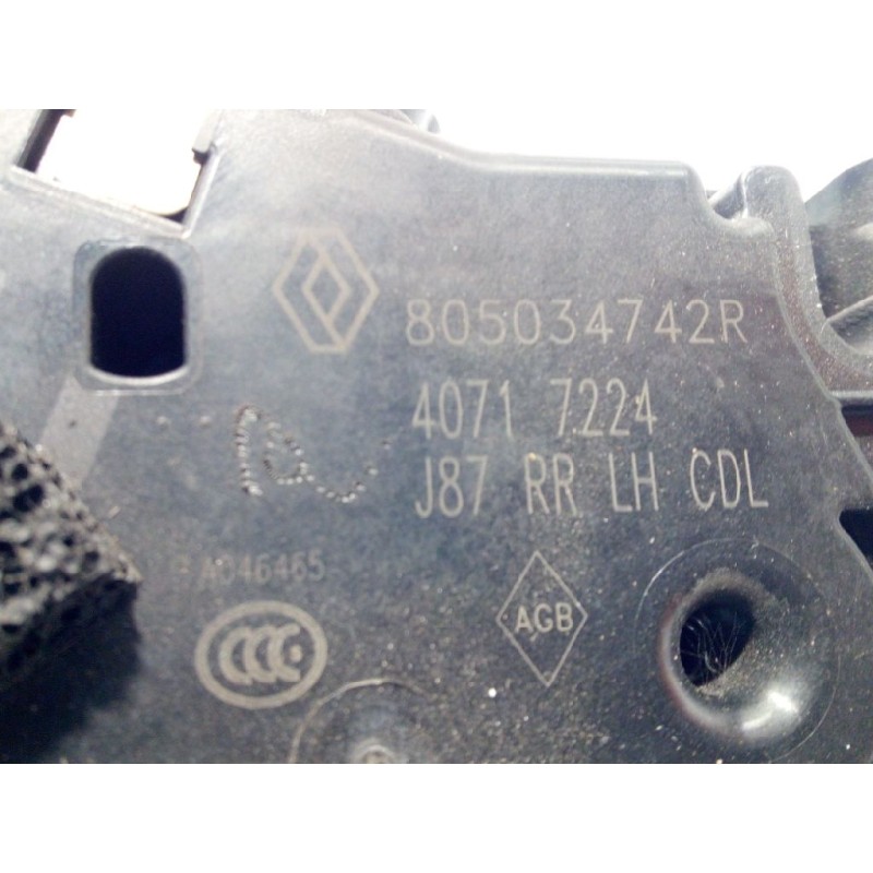 Recambio de cerradura puerta trasera izquierda para renault captur 0.9 energy referencia OEM IAM 805034742R  