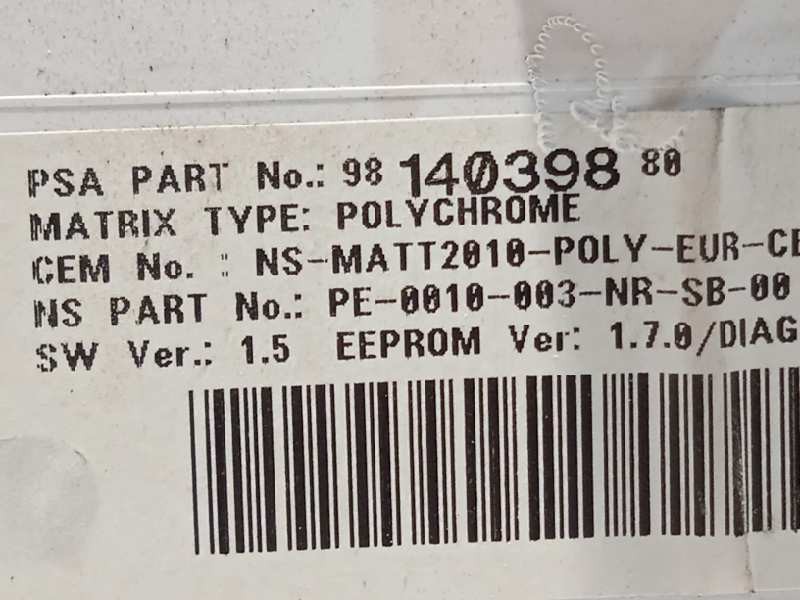 Recambio de cuadro instrumentos para peugeot 2008 (--.2013) style referencia OEM IAM 9814039880  