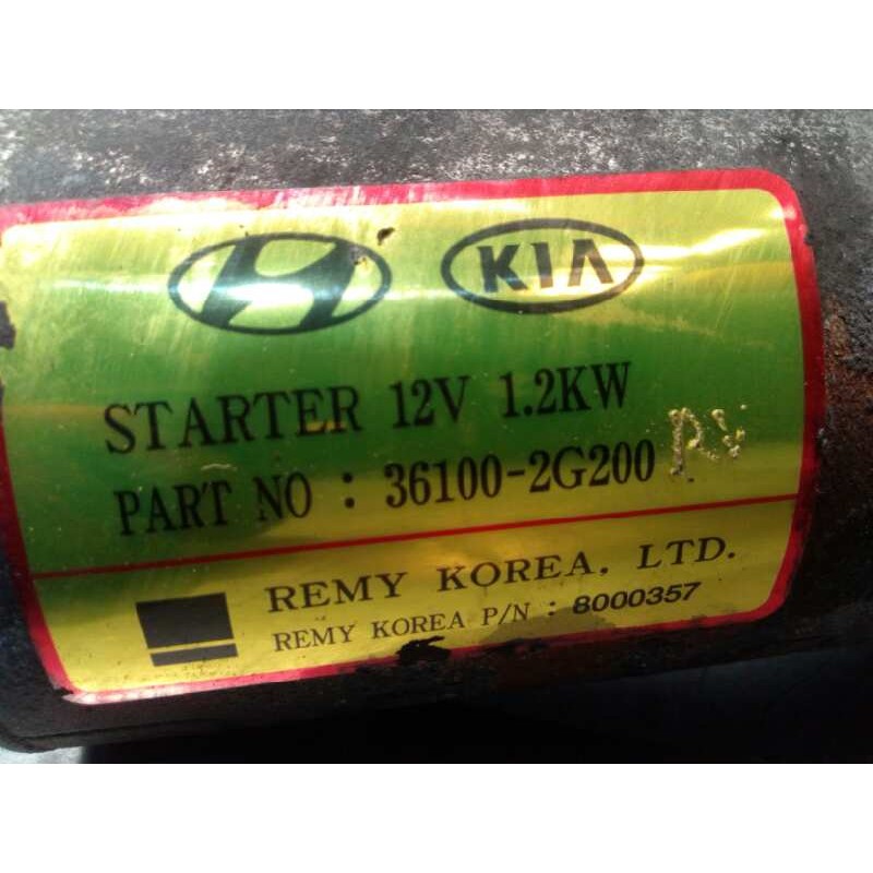 Recambio de motor arranque para hyundai ix35 2.0 cat referencia OEM IAM 361002G200  8000357