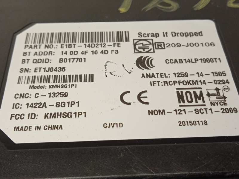 Recambio de centralita unidad control telefono para ford focus lim. titanium referencia OEM IAM E1BT14D212FE  