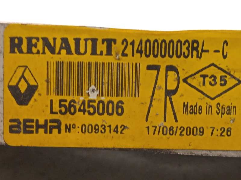 Recambio de radiador agua para renault laguna grandtour iii authentique referencia OEM IAM 214100004R  214000003R