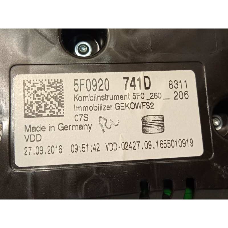 Recambio de cuadro instrumentos para seat ateca (kh7) style referencia OEM IAM 5F0920741D  