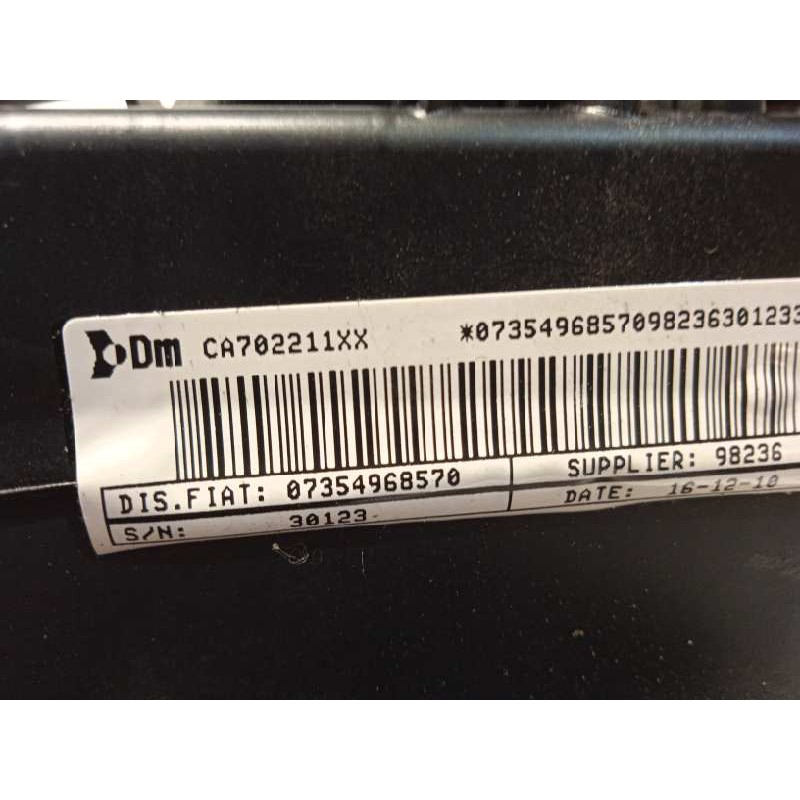 Recambio de airbag delantero izquierdo para fiat doblo cargo basis kasten referencia OEM IAM 7354968570  