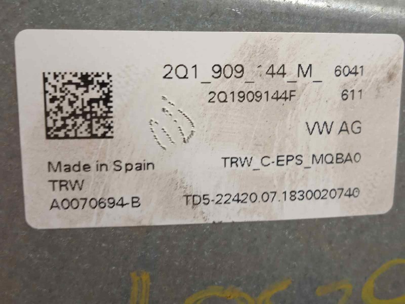 Recambio de columna direccion para volkswagen polo sport referencia OEM IAM 2Q1423510AH  2Q1909144M