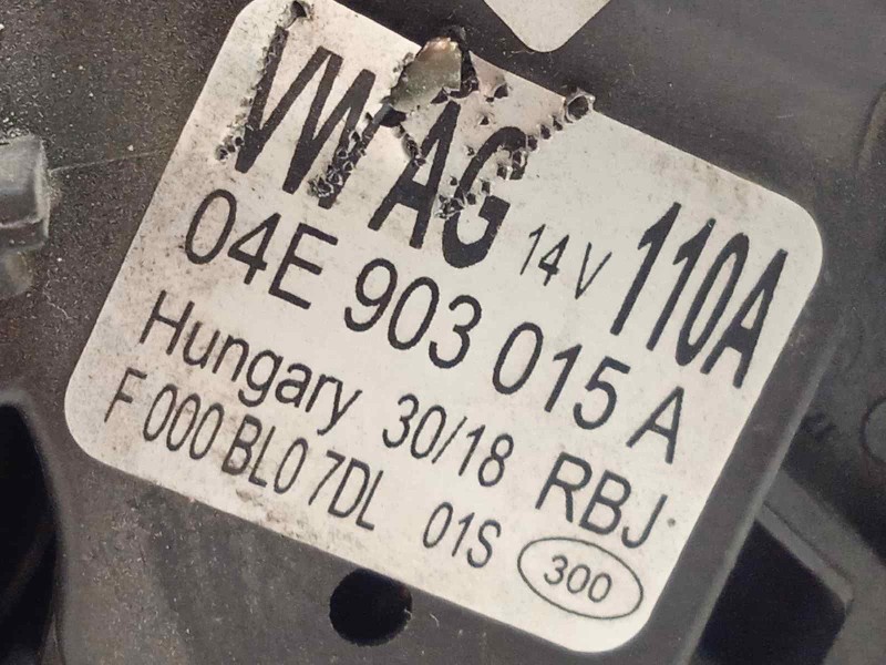 Recambio de alternador para volkswagen polo sport referencia OEM IAM 04E903015A  F000BL07DL