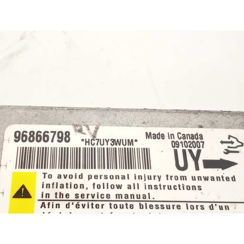 Recambio de centralita airbag para chevrolet captiva 2.0 vcdi lt referencia OEM IAM 96866798  