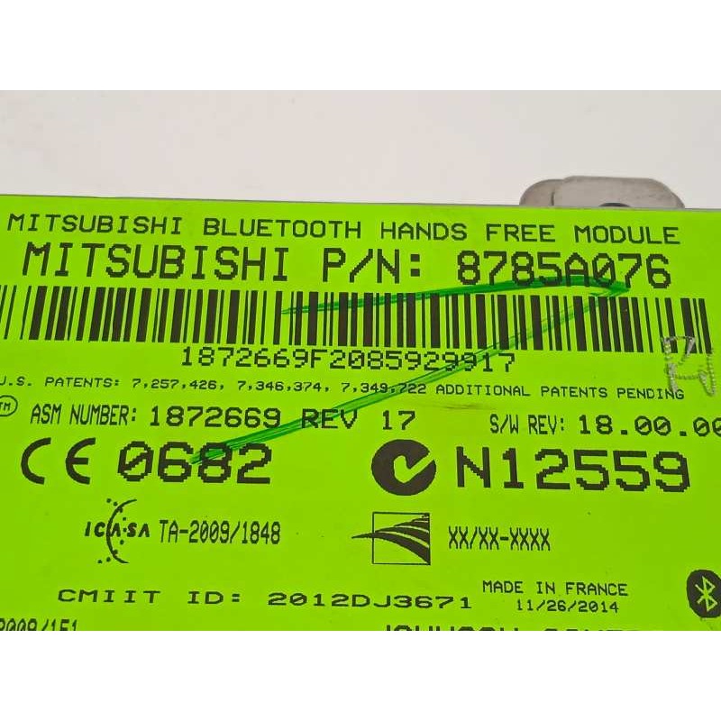 Recambio de centralita unidad control telefono para mitsubishi space star (a00) motion referencia OEM IAM 8785A076  