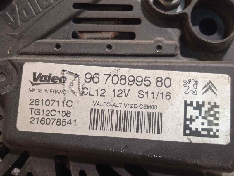 Recambio de alternador para citroën c4 picasso feel edition referencia OEM IAM 9670899580  TG12C106