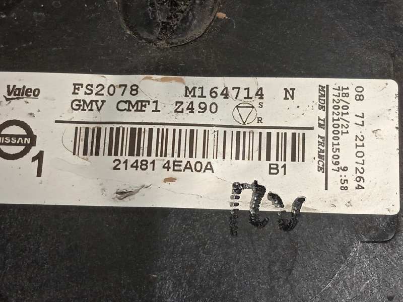 Recambio de electroventilador para renault kadjar 1.3 tce referencia OEM IAM 214814EA0A  