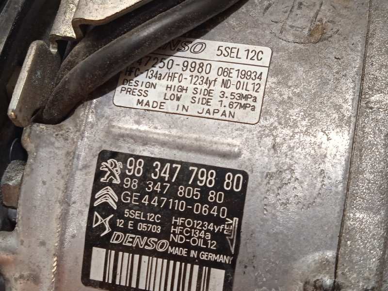 Recambio de compresor aire acondicionado para citroën c3 aircross feel referencia OEM IAM 9834779880 4471100640 9834780580