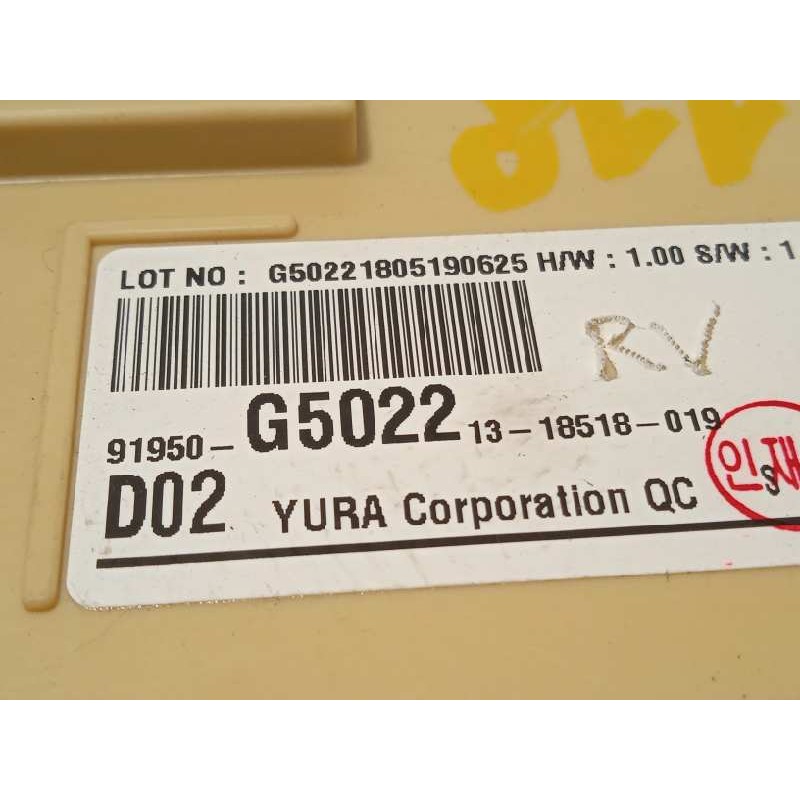 Recambio de caja reles / fusibles para kia niro referencia OEM IAM 91950G5022  