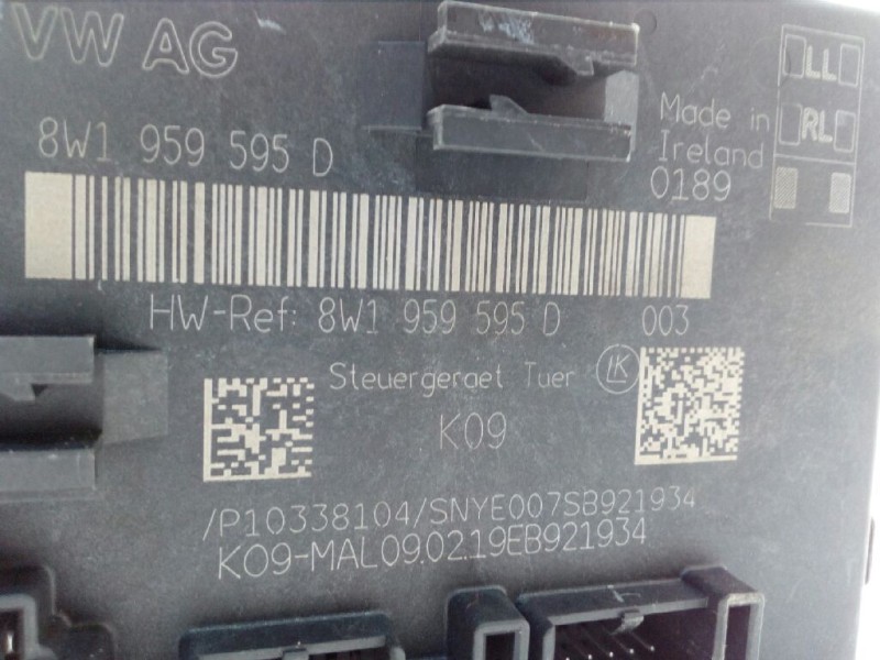 Recambio de centralita cierre para audi a3 sedán (8vm) 30 tdi s line referencia OEM IAM 8W1959595D  