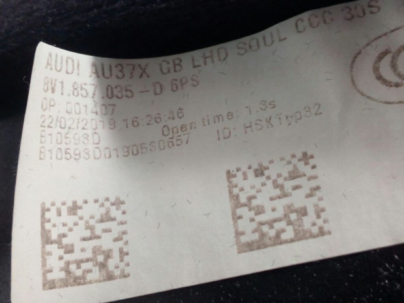 Recambio de guantera para audi a3 sedán (8vm) 30 tdi s line referencia OEM IAM 8V1857035D  8V1857035D6PS