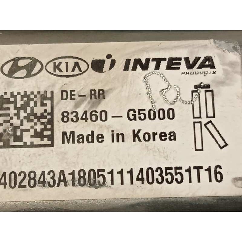 Recambio de elevalunas trasero derecho para kia niro referencia OEM IAM 83480G5000  83460G5000