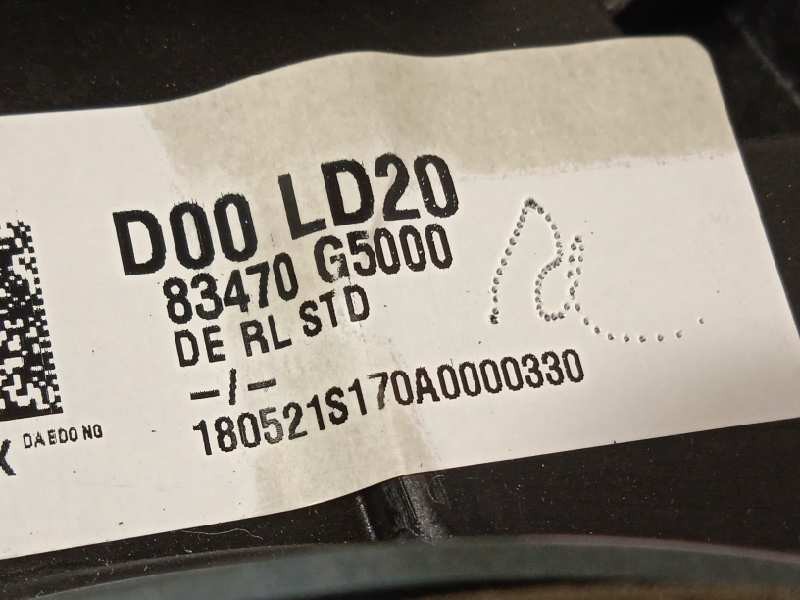 Recambio de elevalunas trasero izquierdo para kia niro referencia OEM IAM 83470G5000  