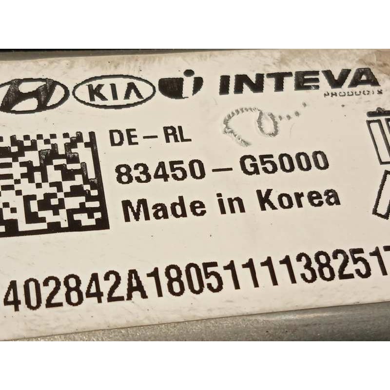 Recambio de elevalunas trasero izquierdo para kia niro referencia OEM IAM 83470G5000  