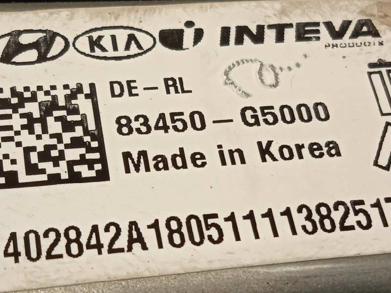Recambio de elevalunas trasero izquierdo para kia niro referencia OEM IAM 83470G5000  