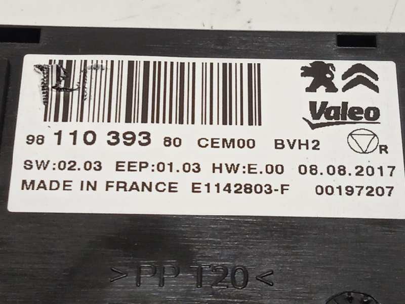 Recambio de modulo electronico para citroën c3 aircross feel referencia OEM IAM 9811039380  