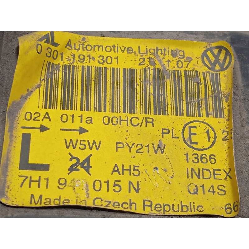 Recambio de faro izquierdo para volkswagen t5 transporter/furgoneta 2.5 tdi referencia OEM IAM 7H1941015N  0301191301
