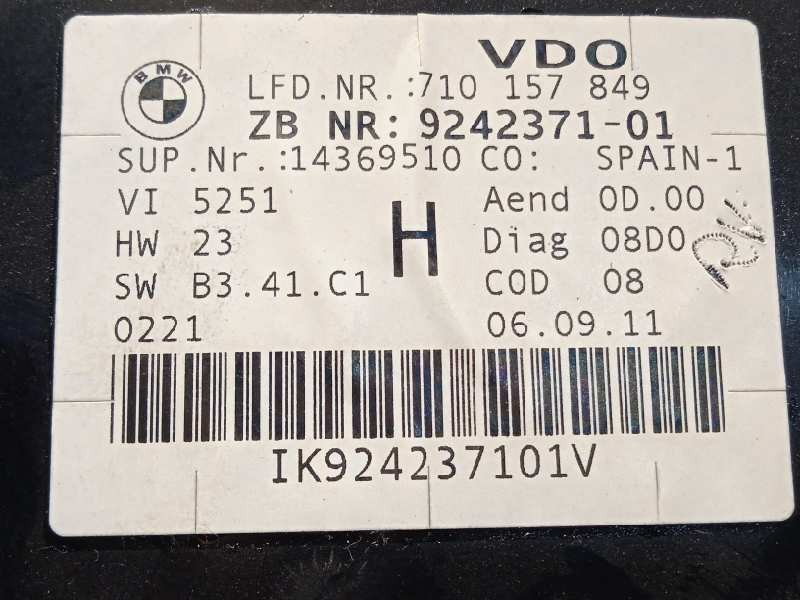 Recambio de cuadro instrumentos para bmw x1 (e84) xdrive 18d referencia OEM IAM 9242371 62109242371 A2C53418510