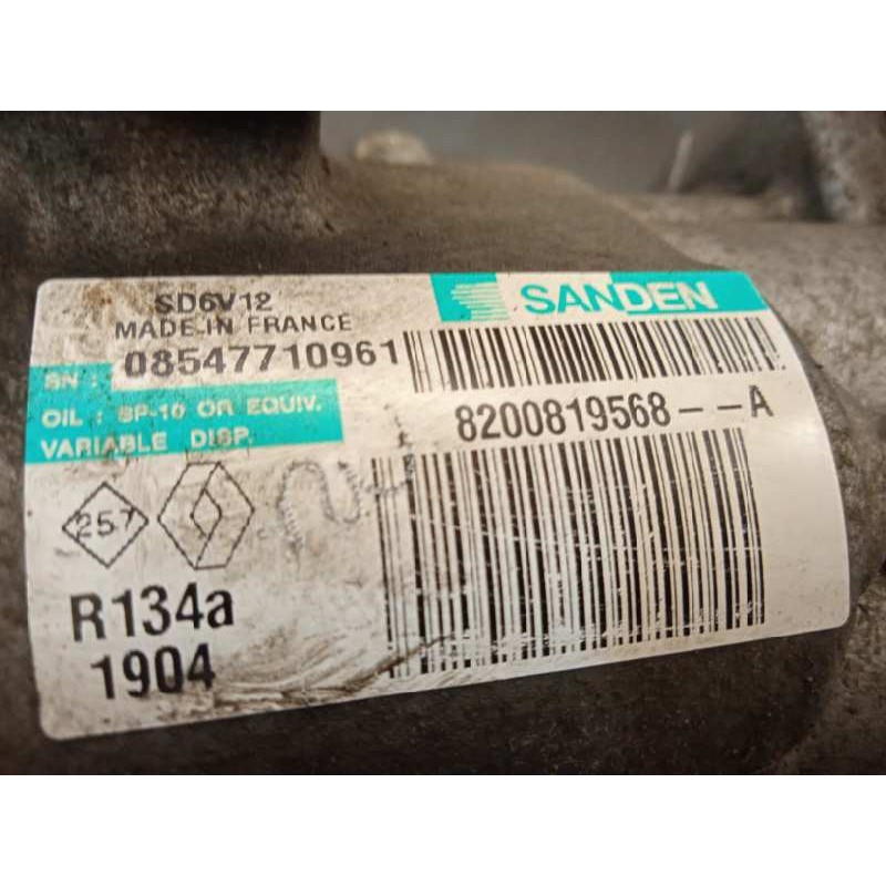 Recambio de compresor aire acondicionado para renault clio iii 1.2 referencia OEM IAM 8200819568  