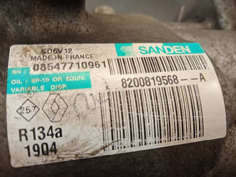 Recambio de compresor aire acondicionado para renault clio iii 1.2 referencia OEM IAM 8200819568  