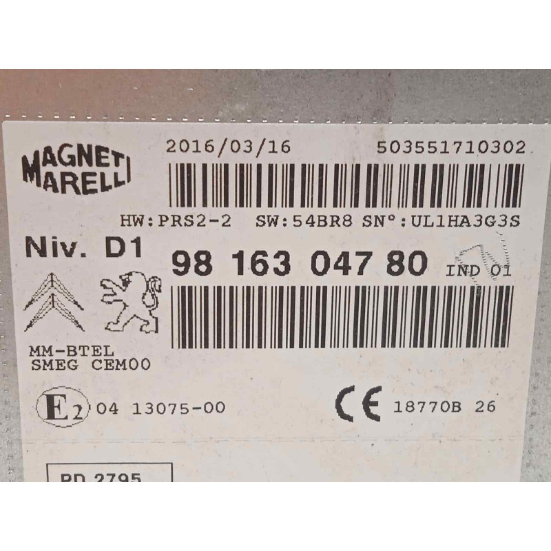 Recambio de sistema navegacion gps para citroën c4 picasso feel edition referencia OEM IAM 9816304780  