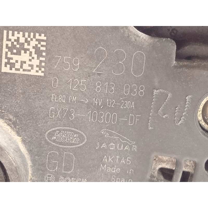 Recambio de alternador para land rover evoque 2.0 turbo cat referencia OEM IAM GX7310300DF 759230 0125813038