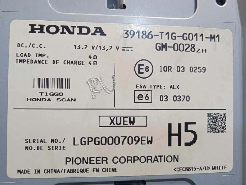 Recambio de modulo electronico para honda cr-v comfort 4x4 referencia OEM IAM 39186T1GG011M1  39186T1GG01