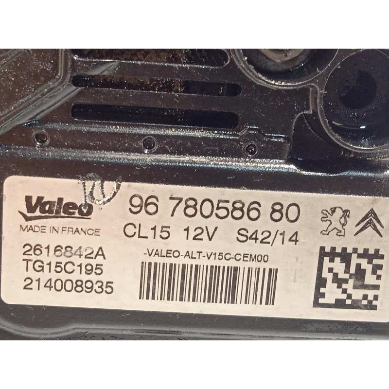 Recambio de alternador para citroën c4 cactus shine referencia OEM IAM 9678058680  TG15C195