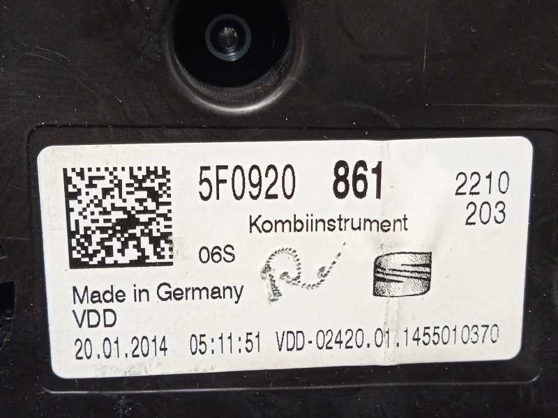 Recambio de cuadro instrumentos para seat leon (5f1) fr referencia OEM IAM 5F0920861  