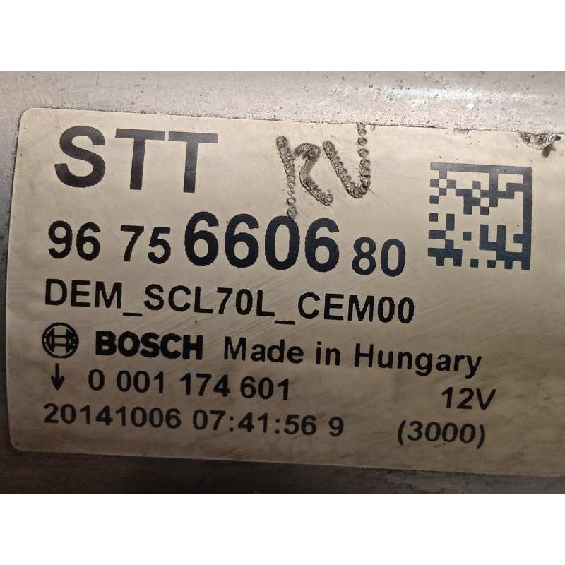 Recambio de motor arranque para citroën c4 cactus shine referencia OEM IAM 9675660680  0001174601