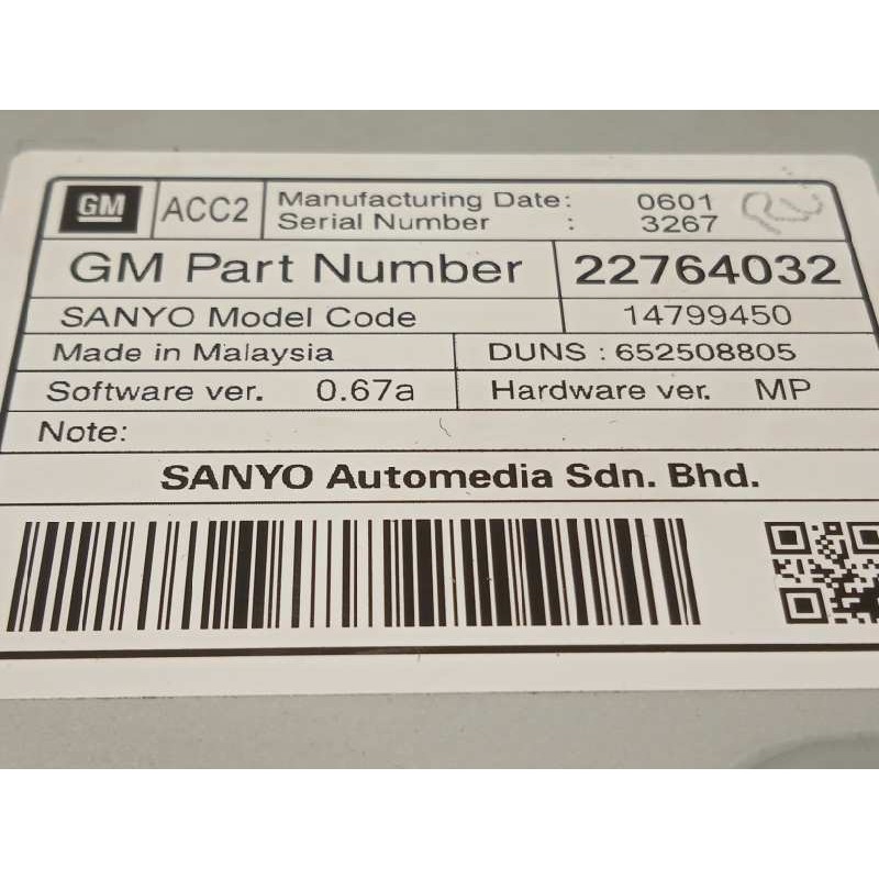 Recambio de pantalla multifuncion para opel astra j lim. sport referencia OEM IAM 22764032  