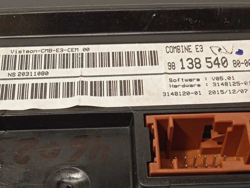 Recambio de cuadro instrumentos para citroën c4 cactus feel referencia OEM IAM 9813854080  