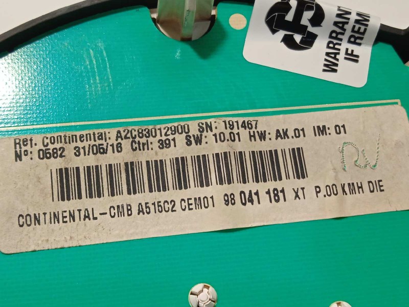 Recambio de cuadro instrumentos para citroën c3 live edition referencia OEM IAM 98041181XT  