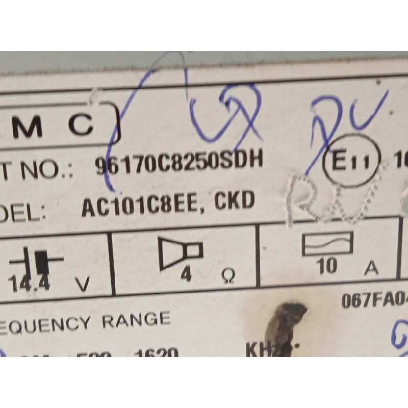 Recambio de sistema audio / radio cd para hyundai i20 active 1.4 referencia OEM IAM 96170C8250SDH  