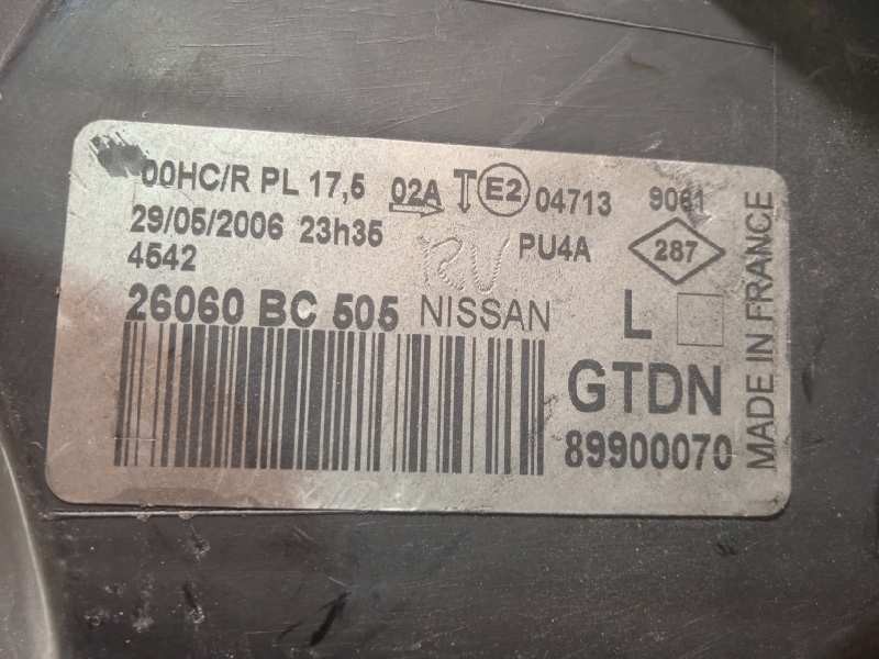 Recambio de faro izquierdo para nissan micra (k12e) 1.4 cat referencia OEM IAM 26060BC505  89900070
