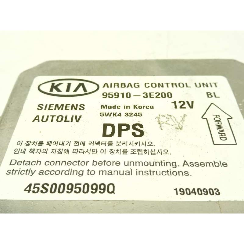 Recambio de centralita airbag para kia sorento 2.5 crdi ex referencia OEM IAM 959103E200  