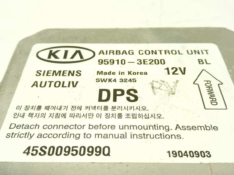 Recambio de centralita airbag para kia sorento 2.5 crdi ex referencia OEM IAM 959103E200  