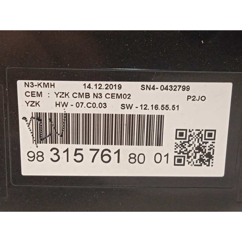 Recambio de cuadro instrumentos para opel corsa f elegance referencia OEM IAM 9831576180  