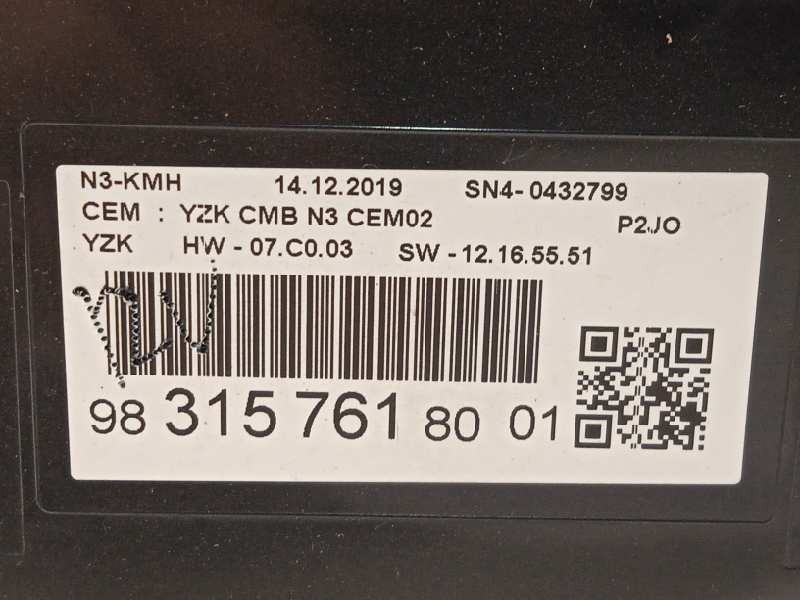 Recambio de cuadro instrumentos para opel corsa f elegance referencia OEM IAM 9831576180  