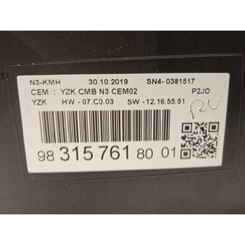 Recambio de cuadro instrumentos para opel corsa f elegance referencia OEM IAM 9831576180  