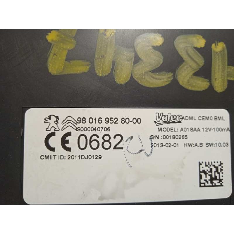 Recambio de modulo electronico para peugeot 508 2.0 16v hdi fap referencia OEM IAM 9801695280  