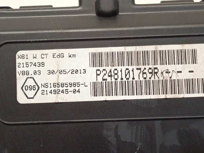 Recambio de cuadro instrumentos para renault kangoo profesional referencia OEM IAM 248101769R  