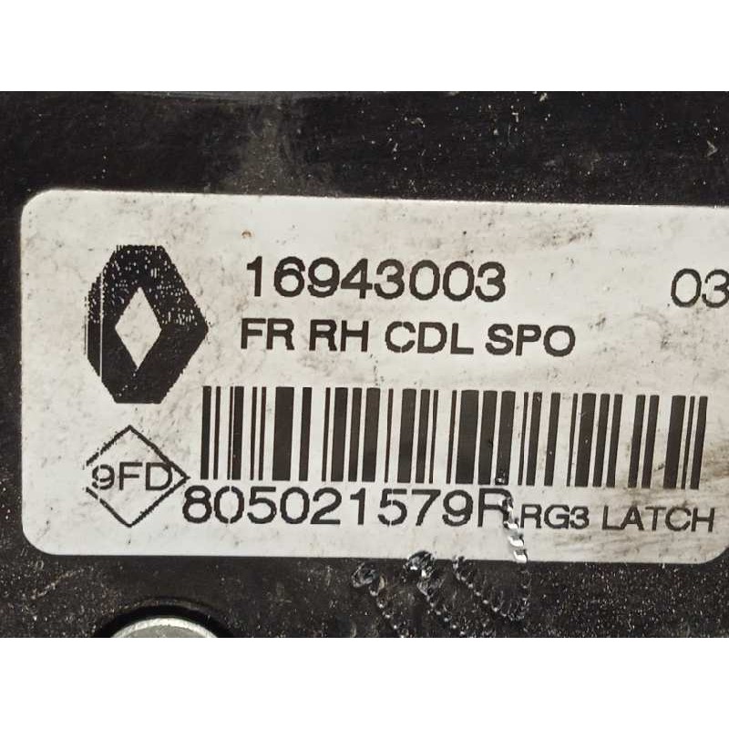 Recambio de cerradura puerta delantera derecha para renault scenic iv 1.3 tce referencia OEM IAM 805021579R  16943003