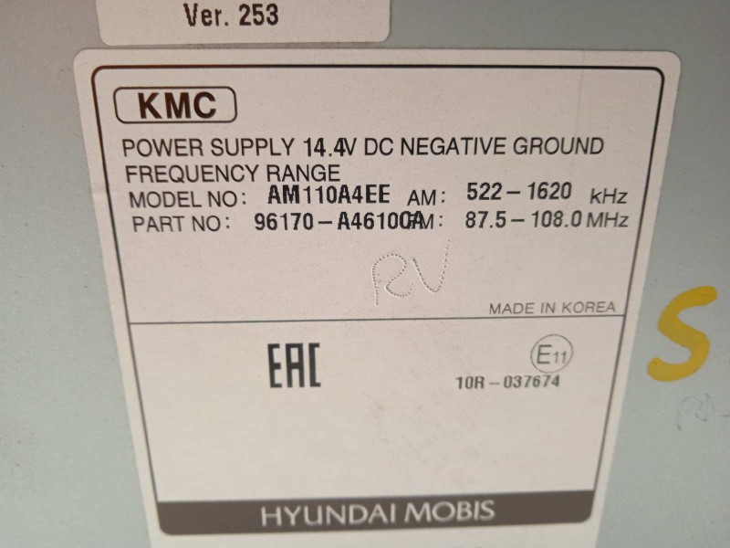 Recambio de sistema audio / radio cd para kia carens ( ) basic referencia OEM IAM 96170A4610CA  