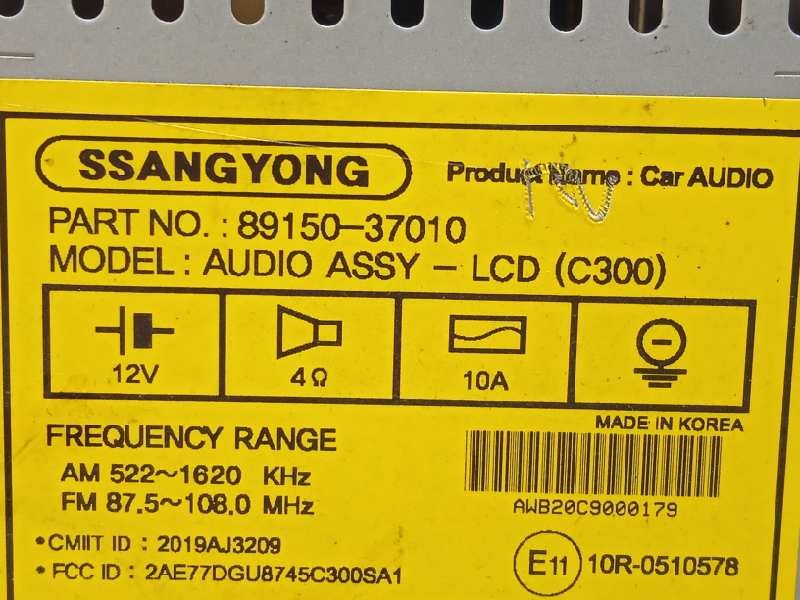Recambio de sistema audio / radio cd para ssangyong korando 1.6 turbodiesel cat referencia OEM IAM 8915037010  