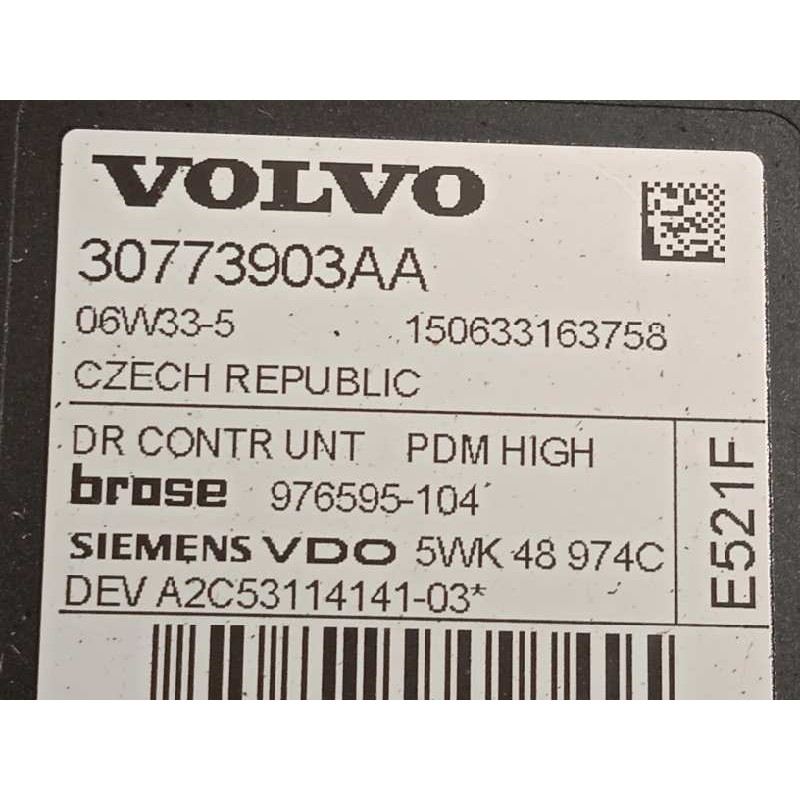 Recambio de elevalunas delantero derecho para volvo c30 referencia OEM IAM 30773903AA  1203653